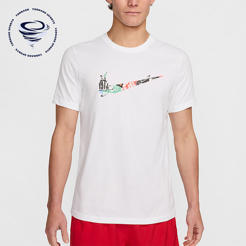 Nike/耐克正品男士经典时尚透气徽标圆领短袖T恤HJ3660-100