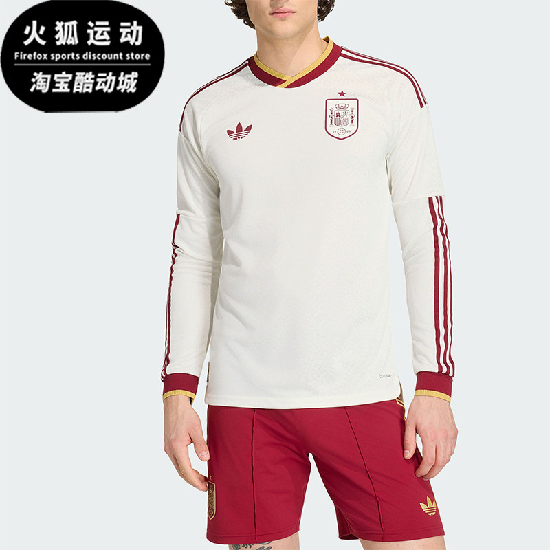 Adidas/阿迪达斯正品三叶草男士复古足球球衣舒适长袖T恤KA1957