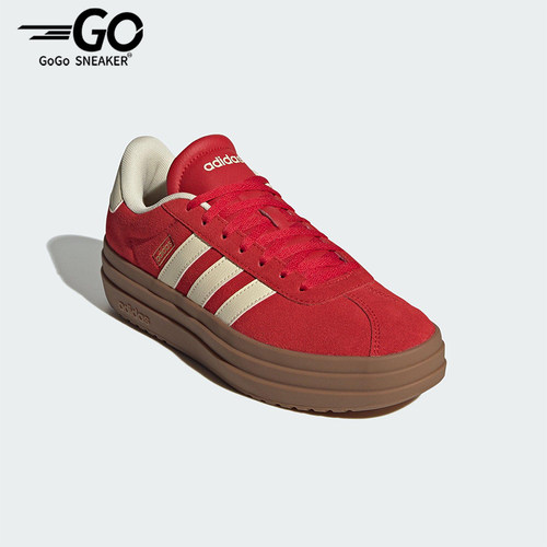 Adidas/阿迪达斯正品VL COURT BOLD女士经典厚底耐磨板鞋KJ6852
