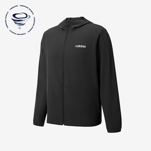 Adidas/阿迪达斯正品新款男女黑色纯色经典休闲夹克外套JN8451
