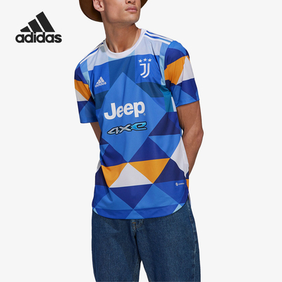 Adidas/阿迪达斯正品运动男士休闲圆领足球轻盈短袖T恤HM6516