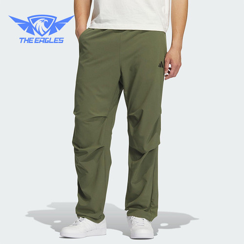 Adidas/阿迪达斯正品2025男士透气梭织运动休闲户外长裤KH3763
