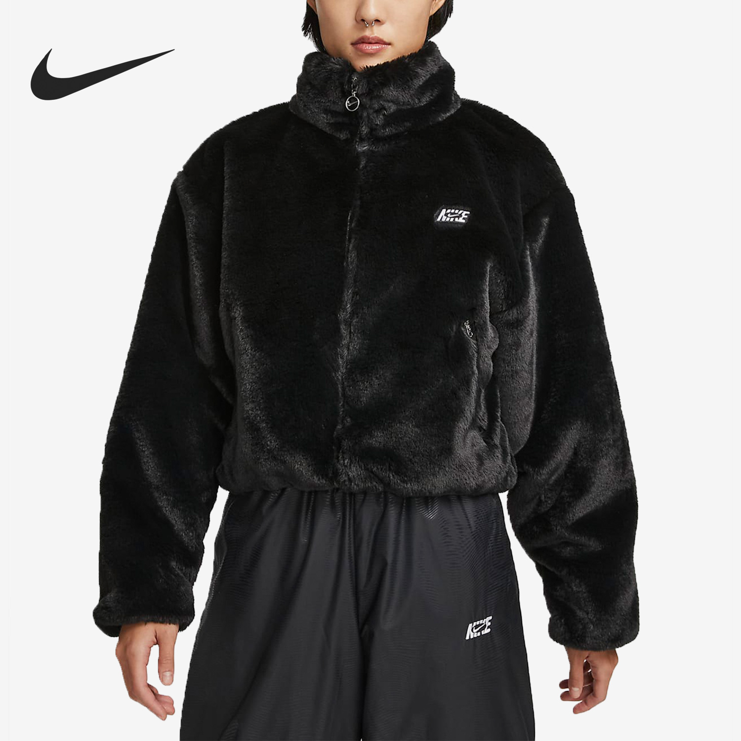 Nike/耐克官方正品冬季新款女子人造皮草运动休闲外套DV5140-010