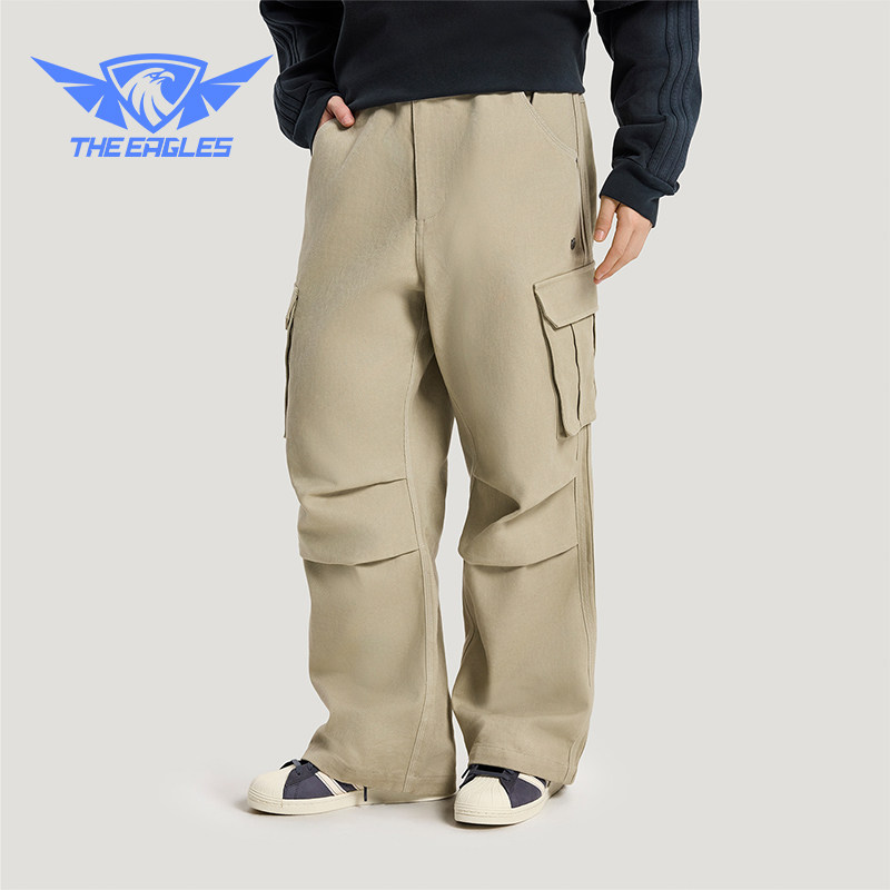 Adidas/阿迪达斯正品三叶草男士耐穿潮流大口袋梭织运动裤KR5044