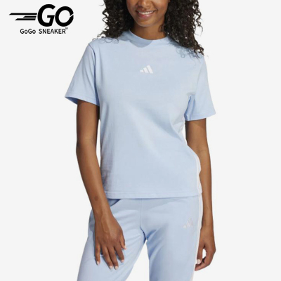 Adidas/阿迪达斯正品Logo圆领短袖T恤新款经典女短袖T恤JE1227