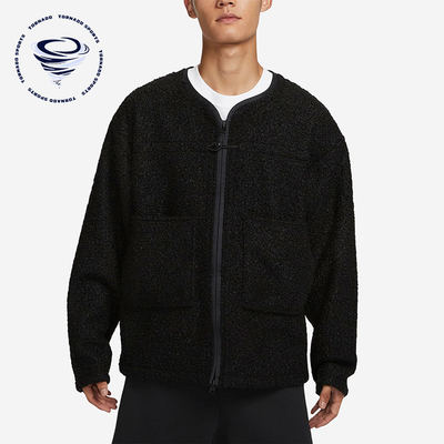 Nike/耐克正品秋冬款女士经典休闲保暖羊羔绒拉链外套FB7411-010