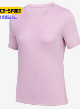 Skechers/斯凯奇正品春新款女子休闲T恤针织短袖上衣P121W024