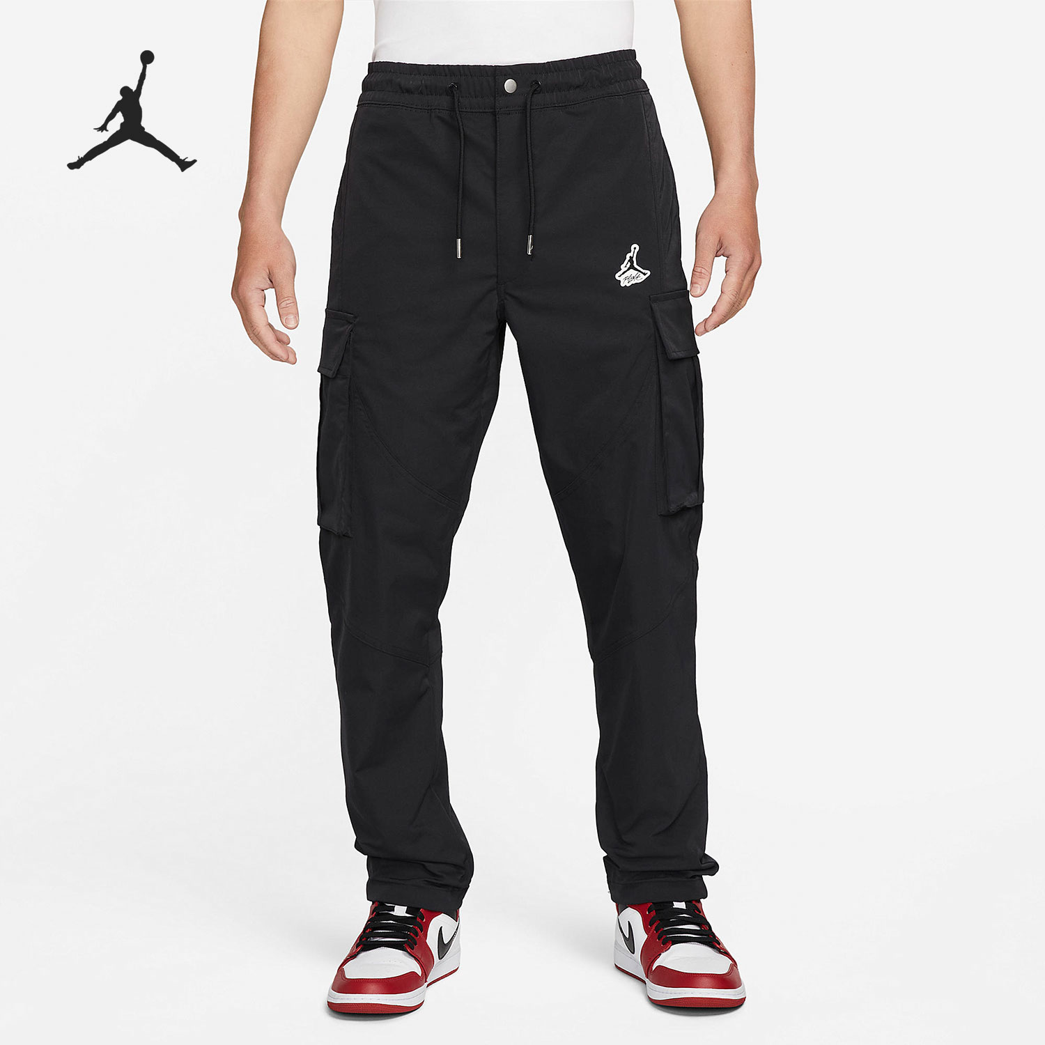 Nike/耐克官方正品Jordan 男子翻盖口袋工装运动长裤 DH9071-010
