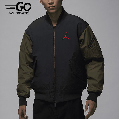 耐克男士运动拼接印花保暖棉服