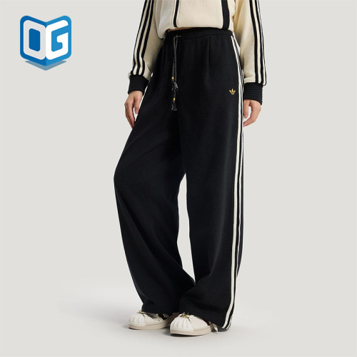Adidas/阿迪达斯正品三叶草女士休闲新年款宽松系带运动裤KT3139