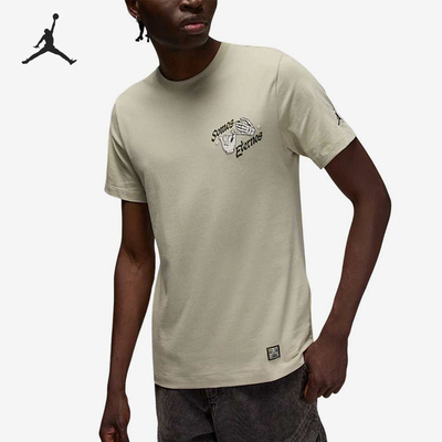 Nike/耐克正品Jordan男士印花刺绣休闲圆领短袖T恤IM8218-199