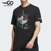 户外印花运动短袖 Adidas IU1263 新款 男士 阿迪达斯正品 夏季