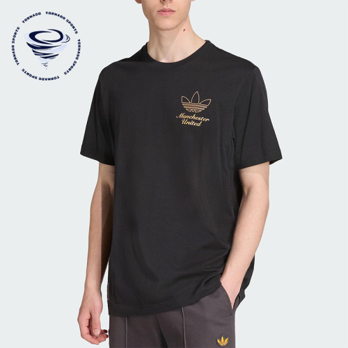 Adidas/阿迪达斯正品三叶草男士运动宽松足球针织透气短袖JN2919