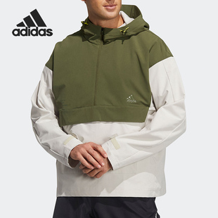 Adidas 拼接半拉链连帽夹克GP0968 阿迪达斯男子时尚