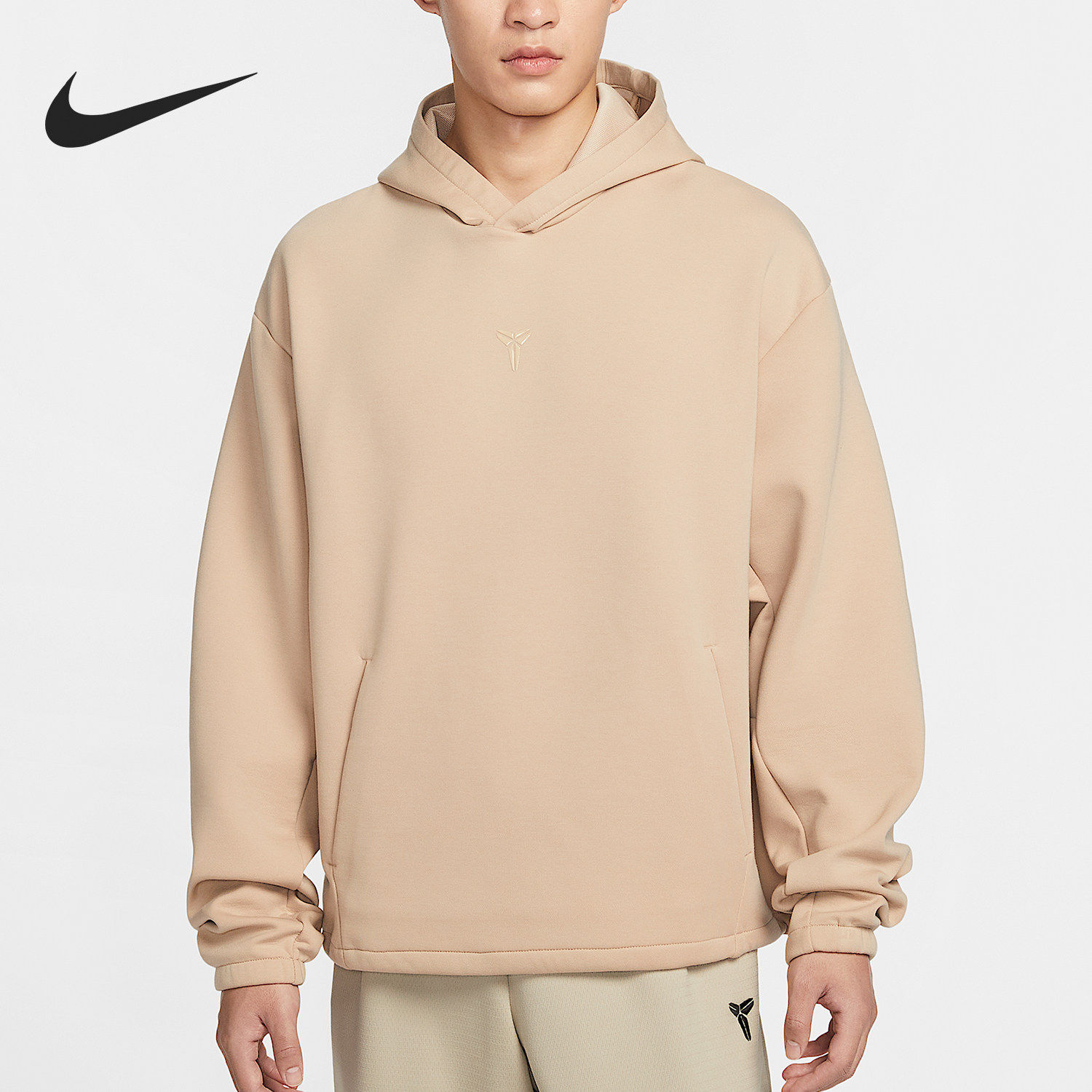 Nike/耐克正品Kobe新款男亚麻色休闲篮球连帽卫衣IF4899-242