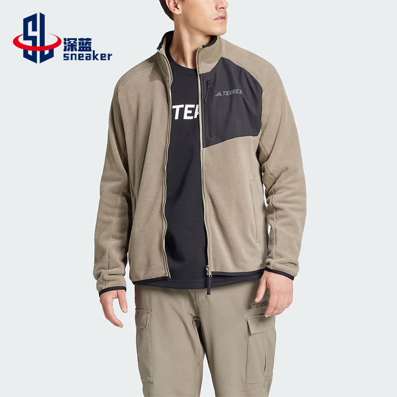 阿迪达斯男士运动拼接外套
