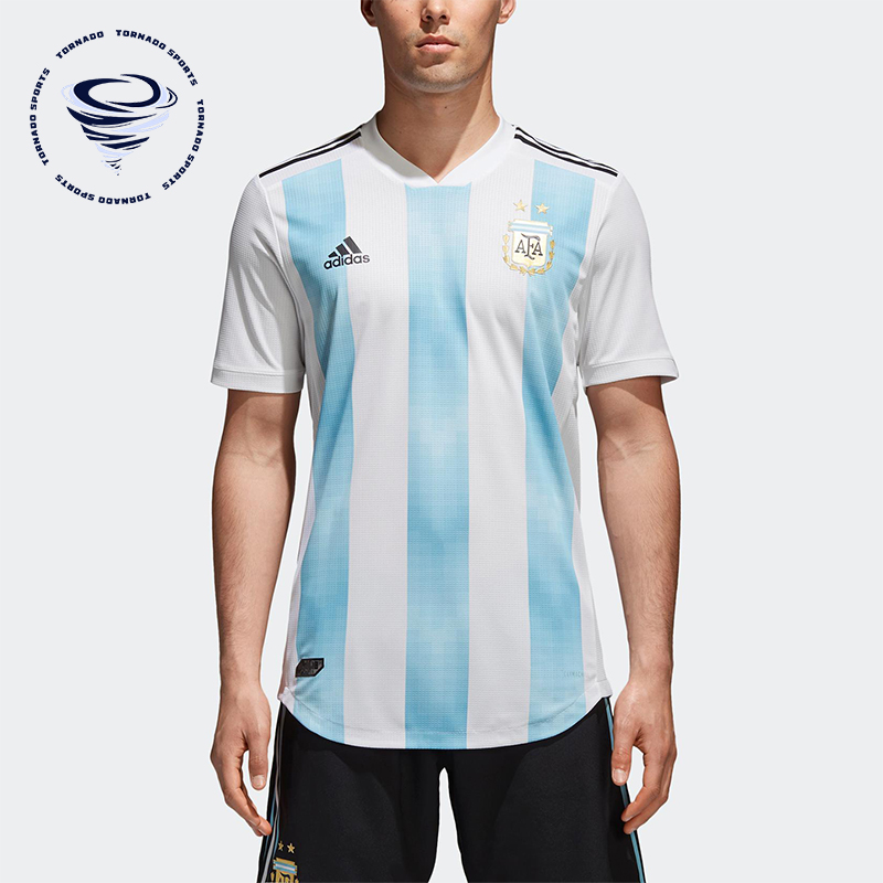Adidas/阿迪达斯正品夏季男士简约字母经典印花V领短袖T恤BQ9329