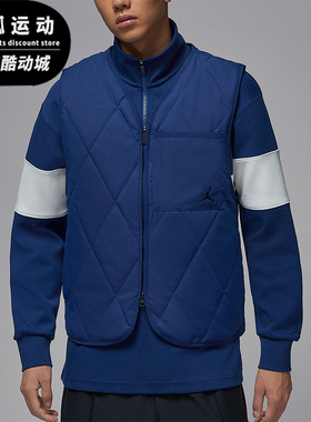 Nike/耐克正品JORDAN男士运动保暖高尔夫宽松棉马甲HQ8680-492