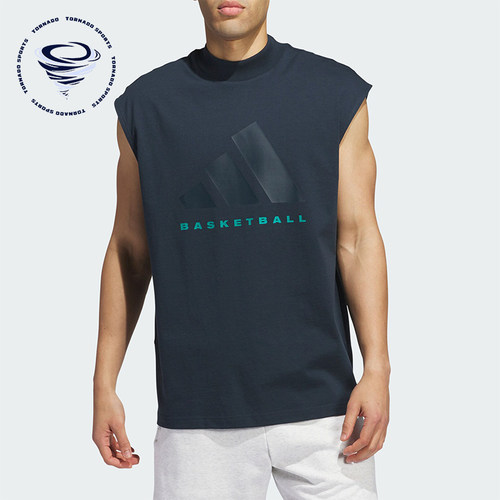 阿迪达斯男女同款潮流无袖T恤