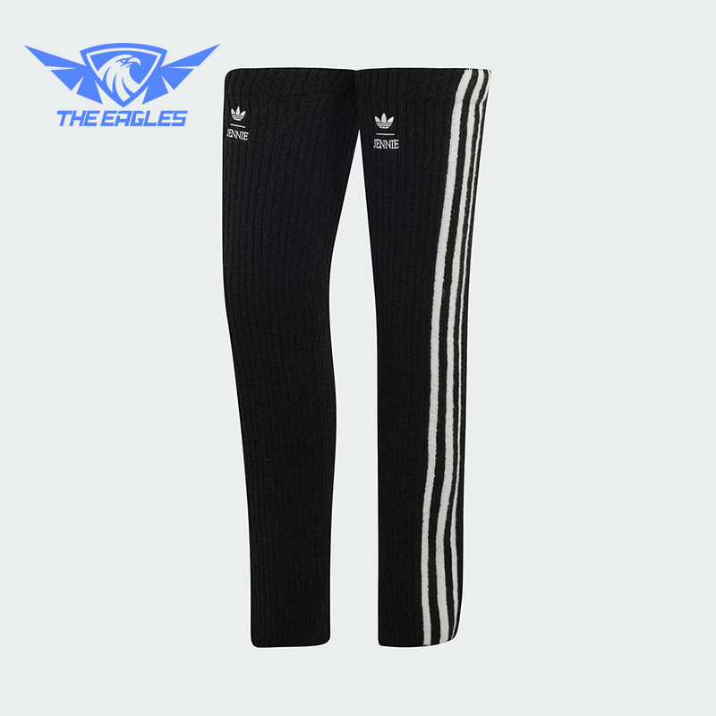 Adidas/阿迪达斯正品三叶草女士时尚简约高筒护腿袜套LD4843