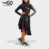 亮片休闲连衣裙HR3413 三叶草女士时尚 Adidas 阿迪达斯正品