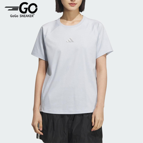 Adidas/阿迪达斯正品2025夏季款女士运动经典针织圆领短袖KB7596
