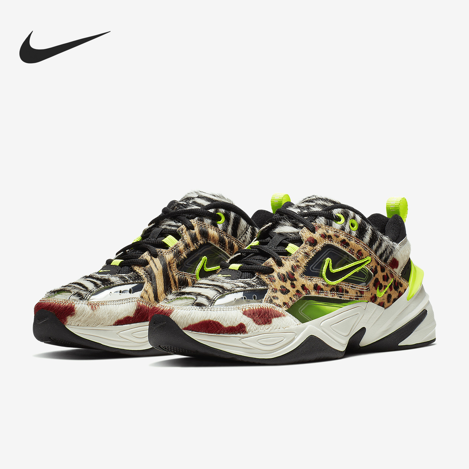 Nike/耐克正品M2KTEKNO绿豹纹马毛男子复古老爹鞋CI9631-037
