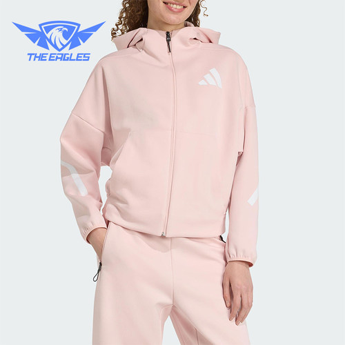 Adidas/阿迪达斯正品W Z.N.E. FZ女士宽松针织休闲连帽外套KC7905