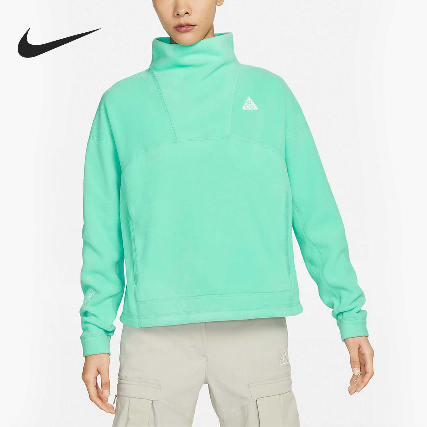 Nike/耐克官方正品2022冬季女子摇粒绒休闲加绒卫衣DQ5843-369