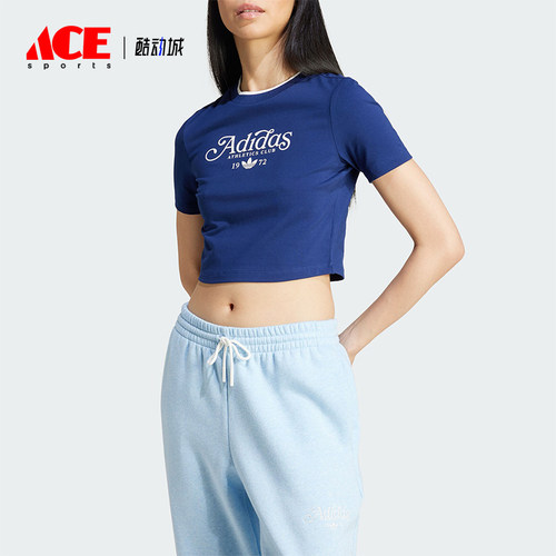 阿迪达斯女士运动透气休闲短袖