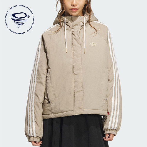 阿迪达斯女士运动连帽棉服