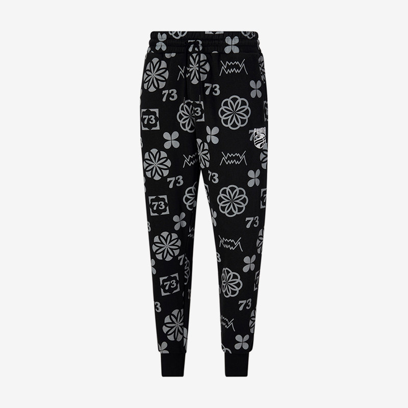 Puma/彪马正品新款男子时尚满印抓绒保暖束脚运动长裤536494