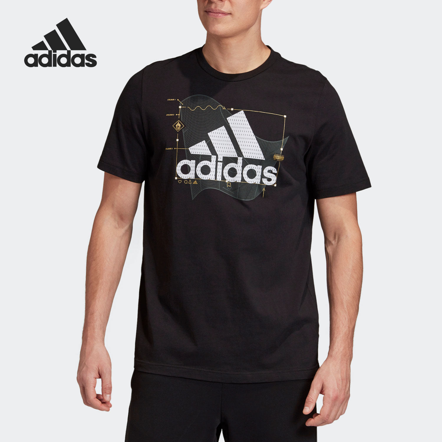 Adidas/阿迪达斯正品男子科技印花训练运动短袖T恤 GE4707,运动服/休闲服装,运动T恤,淘宝优惠券,粉丝福利购,淘宝优惠卷