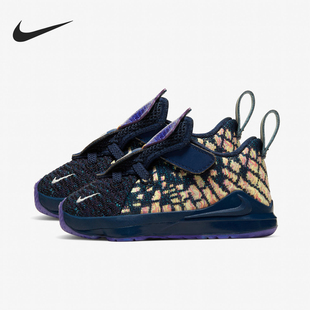 耐克正品 CW1039 LEBRON AS婴童魔术贴运动鞋 400 XVII Nike