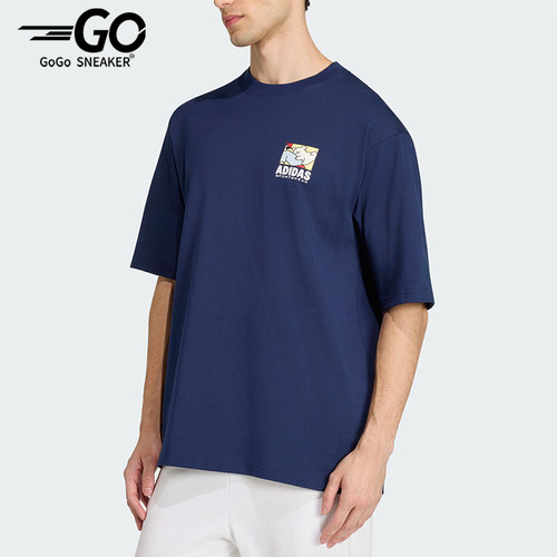 Adidas/阿迪达斯正品2026年夏季男士宽松经典运动休闲短袖KE4338