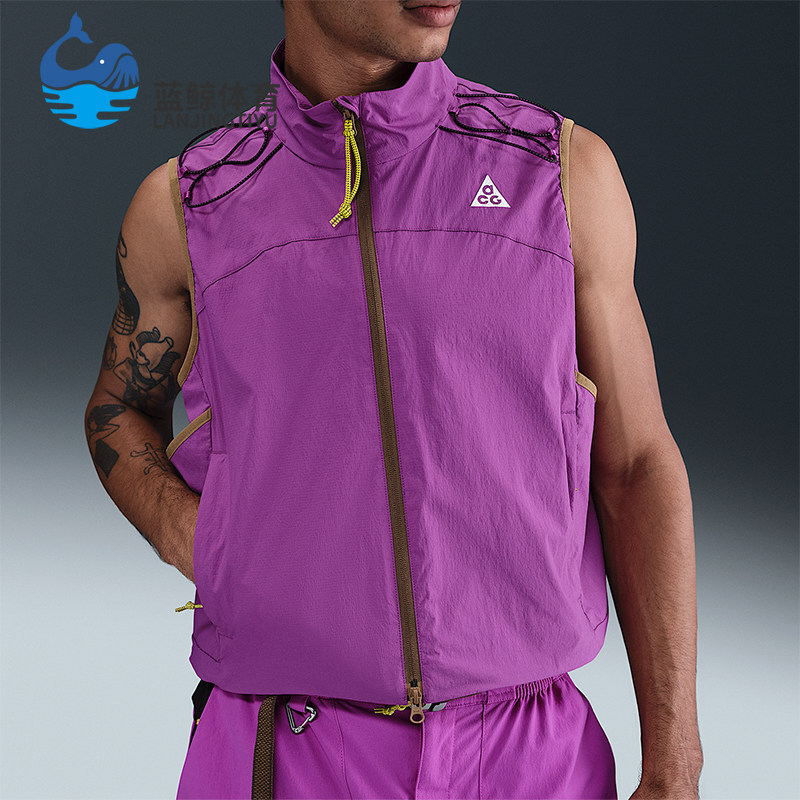 Nike/耐克正品CG Death Bloom男士运动拉链复古马甲HV0601-505