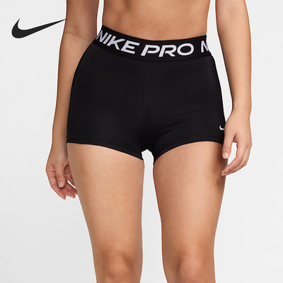 Nike/耐克正品2025女士舒适字母运动紧身训练短裤CZ9860-010
