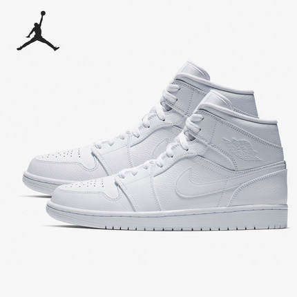 Nike/耐克官方正品Air Jordan1 Mid AJ1男女休闲板鞋鞋554724-129
