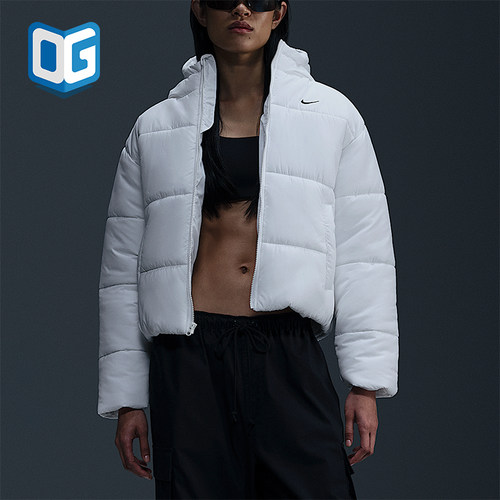 Nike/耐克正品舒适春季款女士连帽保暖休闲棉服FZ5900-100