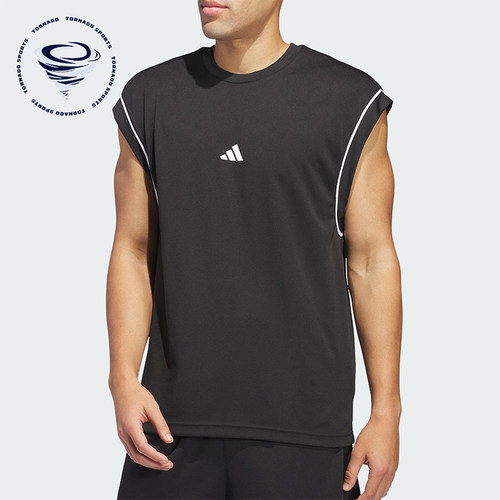 Adidas/阿迪达斯正品BASKETBALL 男士透气无袖宽松T恤背心JN4722