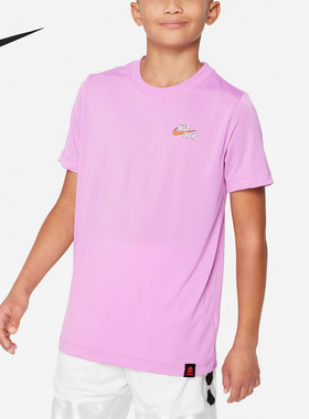Nike/耐克正品秋季新款大童休闲印花透气运动短袖FD3998-534