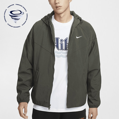 耐克男士户外梭织连帽宽松外套