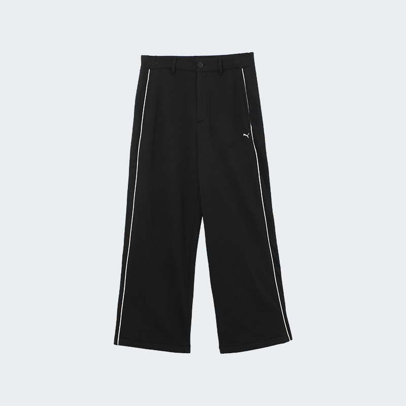 Puma/彪马官方正品春季新款男女针织阔腿运动休闲长裤631406-01