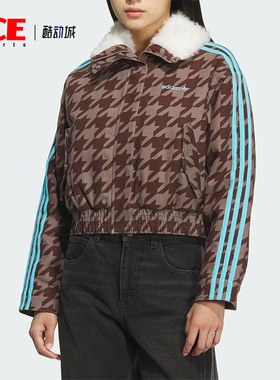 Adidas/阿迪达斯正品三叶草女士休闲翻领耐穿保暖短款棉服KA9732