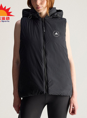 Adidas/阿迪达斯正品SMCPADEDVEST新款女经典黑色马甲棉服JW2038