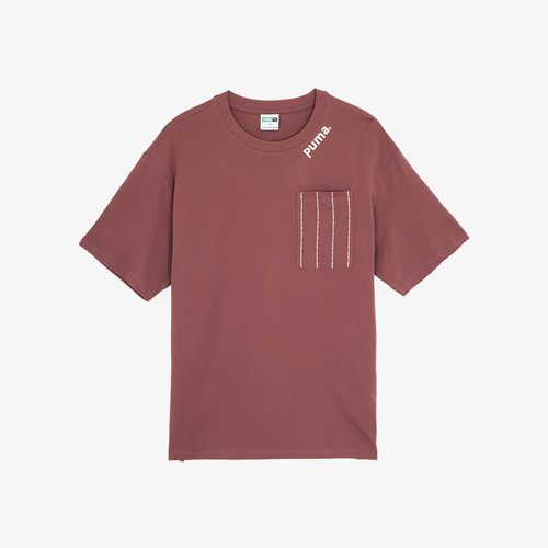 Puma/彪马正品2024新款男女情侣休闲宽松透气印花圆领短袖