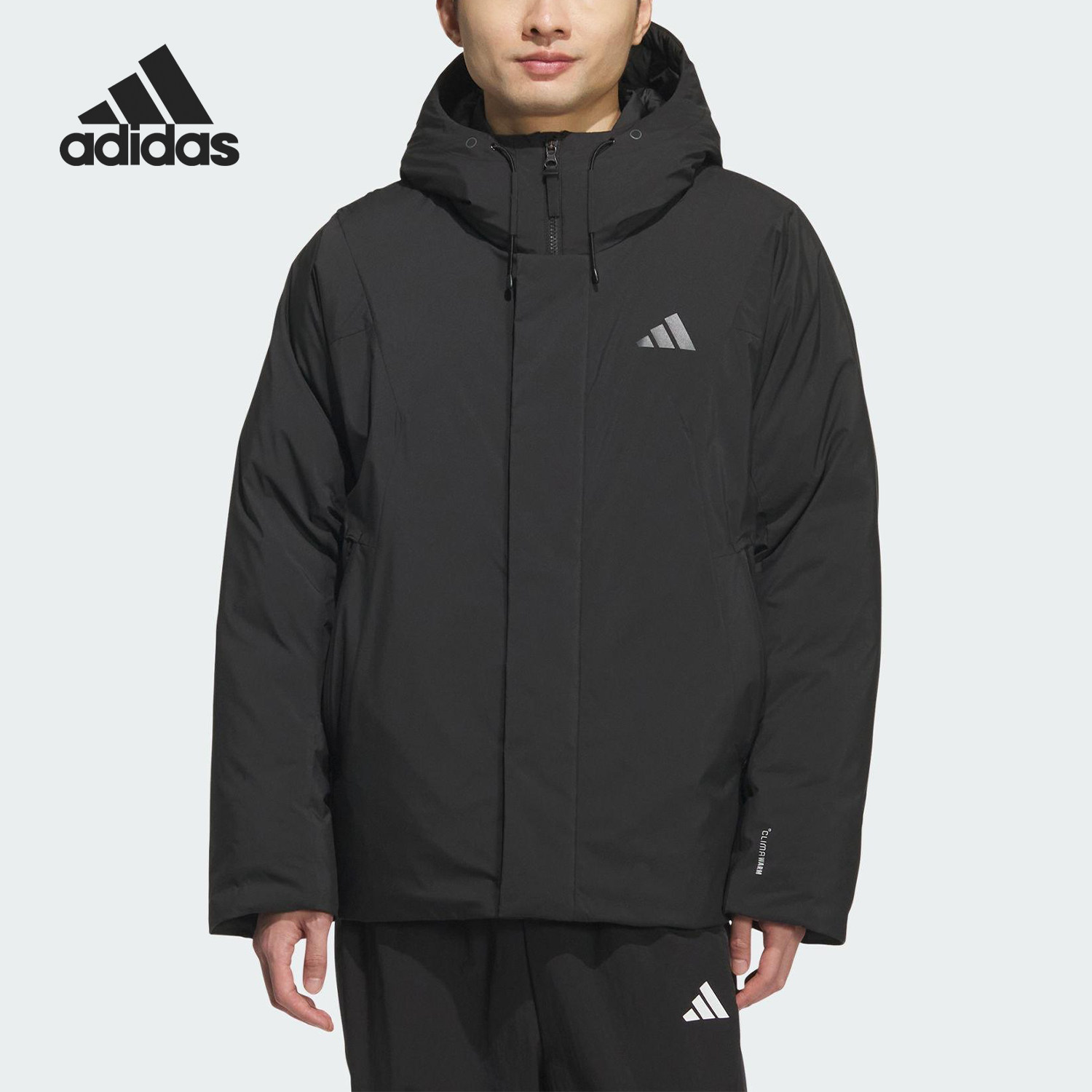Adidas/阿迪达斯正品2025秋季款男士保暖连帽羽绒服KC2509