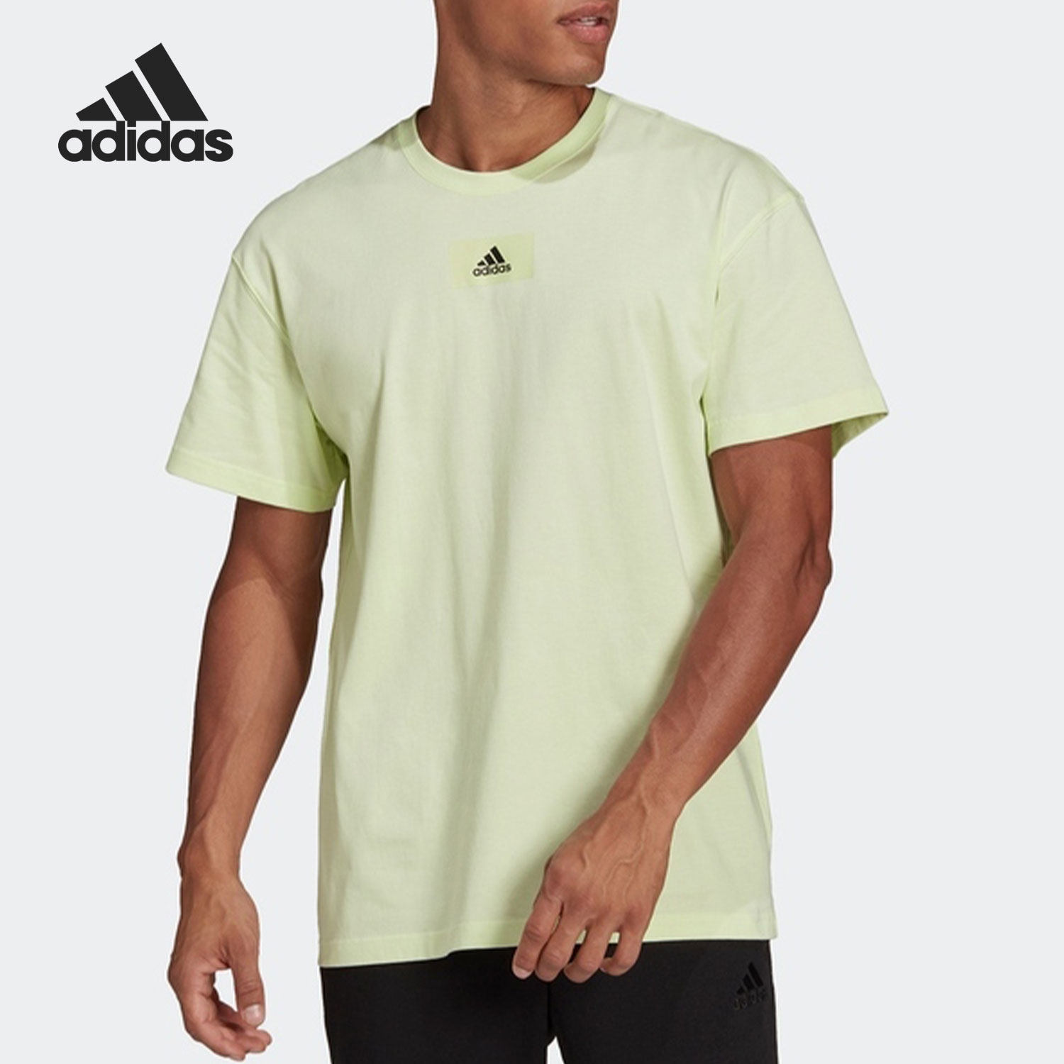 Adidas/阿迪达斯正品运动训练运动休闲圆领男子短袖T恤HE4366