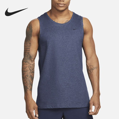 Nike/耐克正品男士合身印花圆领经典运动休闲无袖T恤DV9833-451