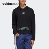 Adidas NEO女士运动套头连帽印花复古卫衣GQ1220 阿迪达斯正品
